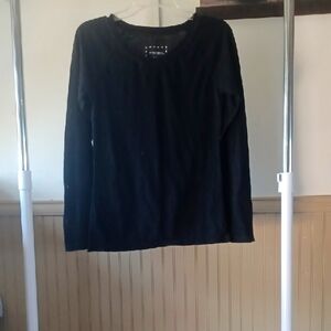 Xhilaration Black Snowflake Sleepwear Top